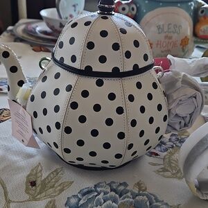 Kate Spade Alice in Wonderland Polka Dot Teapot-Shaped Crossbody Bag (NEW)